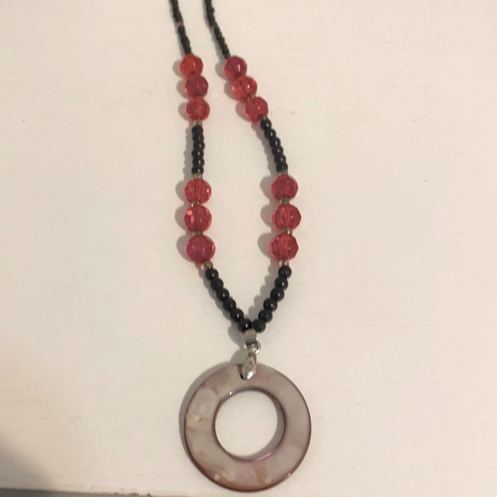 Red and black necklace